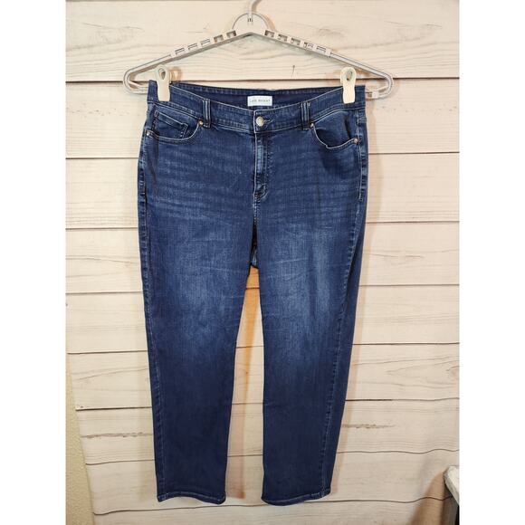 Lane Bryant Women's Blue Stretch Curve Fit High Rise Straight Leg Jeans Size 22‎ - Picture 1 of 7